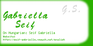 gabriella seif business card